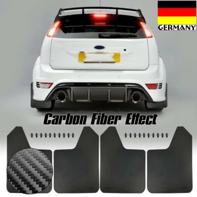 4xSchmutzfänger Spritzlappen Hinten + Vorne Schwarz Spritzschutz Auto Mud Flaps