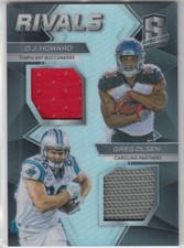 2017 Greg Olsen OJ Howard Spectra Rivals DUAL JERSEY /99 - #5  Tampa Bay