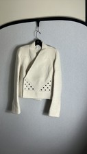 Rick Owens Women Jacket Coat 100% Cashmere Size 4 Us Ivory Price $ 5500 New