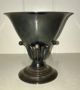 Vintage 1930s Georg Jensen Sterling Silver Compote 17A | Designer Johan Rohde