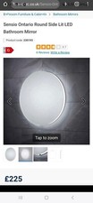 Sensio Ontario Round Side Lit LED Bathroom Mirror