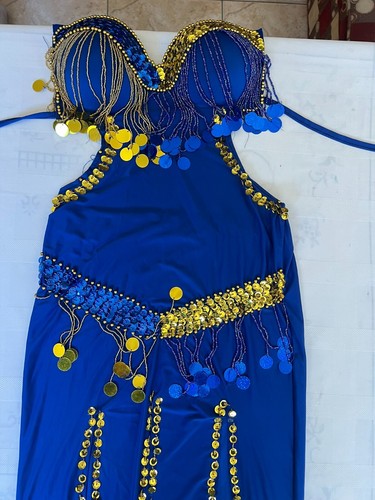 Egyptian Sexy belly dance costume, handmade beaded belly dance dress, بدلة رقص - Imagen 52 de 55