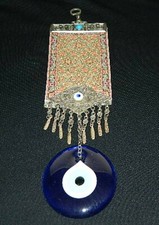 Wall Hanging TurKish Evil Eye Good Luck Cobalt Glass