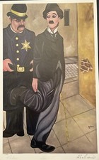 1983 Ferdie Pacheco “Charlie Chaplin” Ltd. Ed. Hand Signed Print 45 of 500 Ali
