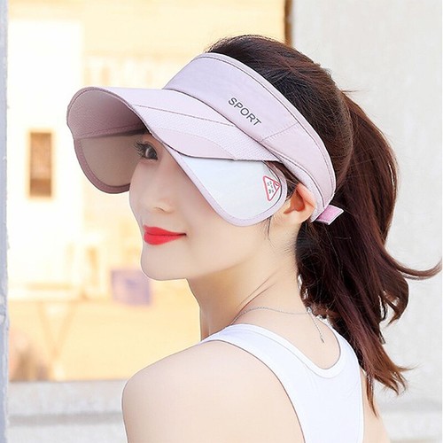 Ladies Hat Sun Cap Sun UV Protect Sun Visor Sunshade Wide Brim Beach Hats Beige - Picture 10 of 19