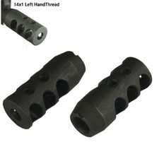 Black Steel Low Concussion Competition Muzzle Brake Compensator 14x1 LH TPI