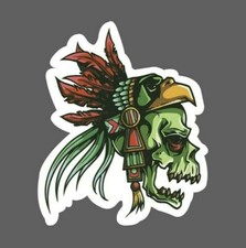 Tribal Skull Sticker Bird Waterproof Native Culture Gift New