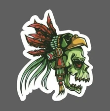 Tribal Skull Sticker Bird Waterproof Native Culture Gift NEW