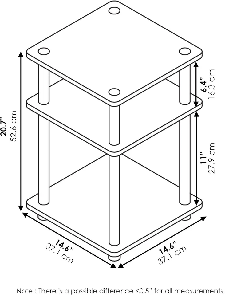 Mesa auxiliar multiusos Turn-N-Tube de fácil montaje - Image 3 of 4