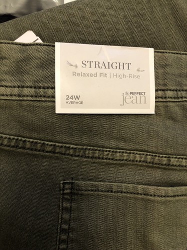 CJ Banks 24w NWT Straight Jeans Green Denim Relaxed Fit High Rise 9738 🧡🧡 - Picture 11 of 12