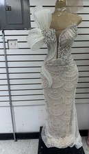 Dubai Crystal Wedding Dress  Romantic Heavy Beaded Dress