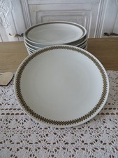 ROSENTHAL Thomas Medaillon 💚 1 Speiseteller 💚 R. Scharrer VINTAGE GOLD 8 x da