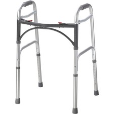 Drive Medical Deluxe 2-Button Folding Walker Lightweight -1025M10