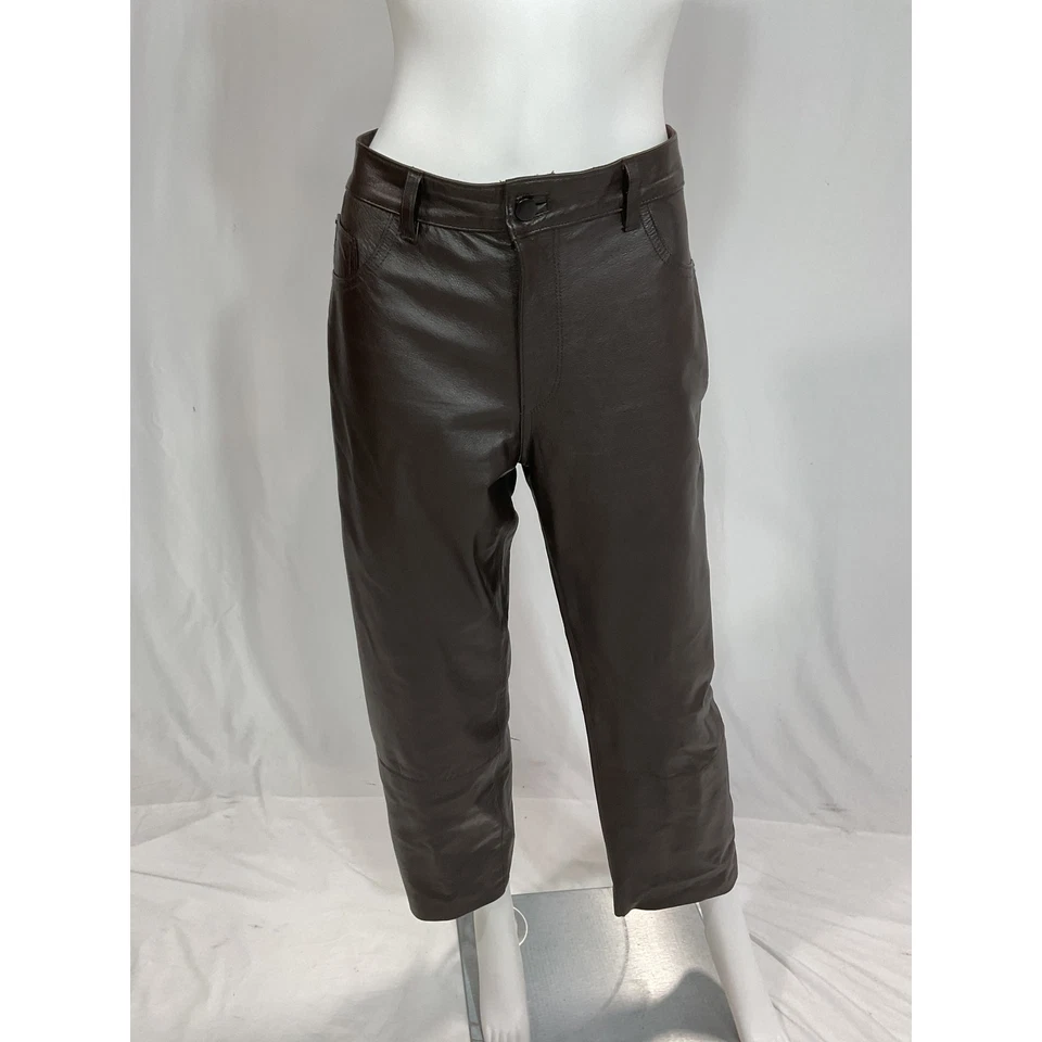 Черные прямые винтажные кожаные брюки Dl1961 Patti с высокой талией размер 28 - Изображение 2 из 4