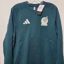 Sudadera Selección Nacional de México Hombre Grande Verde Fútbol Adidas FMF Cuello Redondo