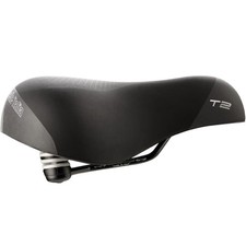 Selle Italia T2 Flow Saddle - Men's Black, FeC Alloy W233xL258mm
