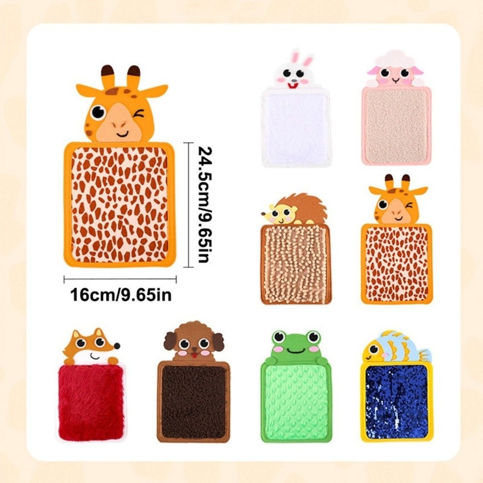 8pcs Touchable Animal Textures Training Touch Pad 2-3 Years | eBay ...