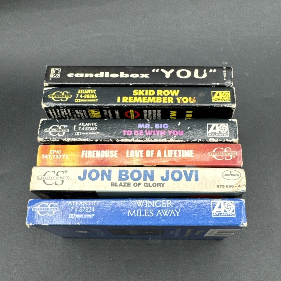 Cassette Tape Singles 80s-90s Lot of 6/Candlebox/Skid Row/Winger/Firehouse/More Foto 4 de 4