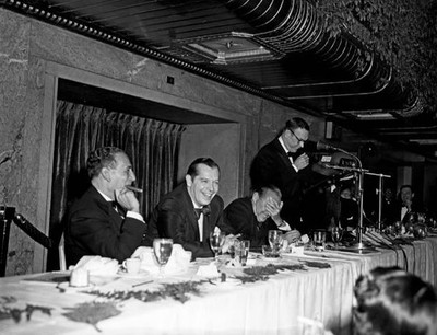 Mayor Vincent R Impellitteri Milton Berle Jack Benny share a laugh- Old Photo