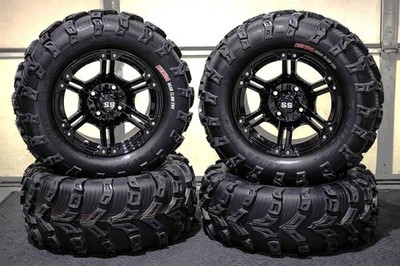 YAMAHA VIKING 700 26'' BEAR CLAW EVO 14'' VIPER BLACK ATV TIRE & WHEEL KIT IRSL8