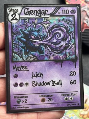 Gengar Fan Art Heroes Holo Mega Custom Evolutions Karte #151