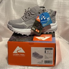 NEW Ozark Trail Waterproof Hiking Sneakers Shoes W OT WP HIKE LOW Grey Size 6.5