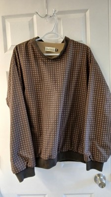 Vintage Duckster Pullover Windbreaker   Brown Check   Made in USA   Size M