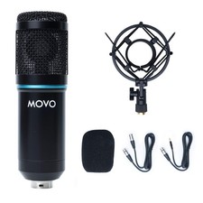 Movo PC-M6 Universal Cardioid Condenser Microphone with XLR and 3.5mm, Shock