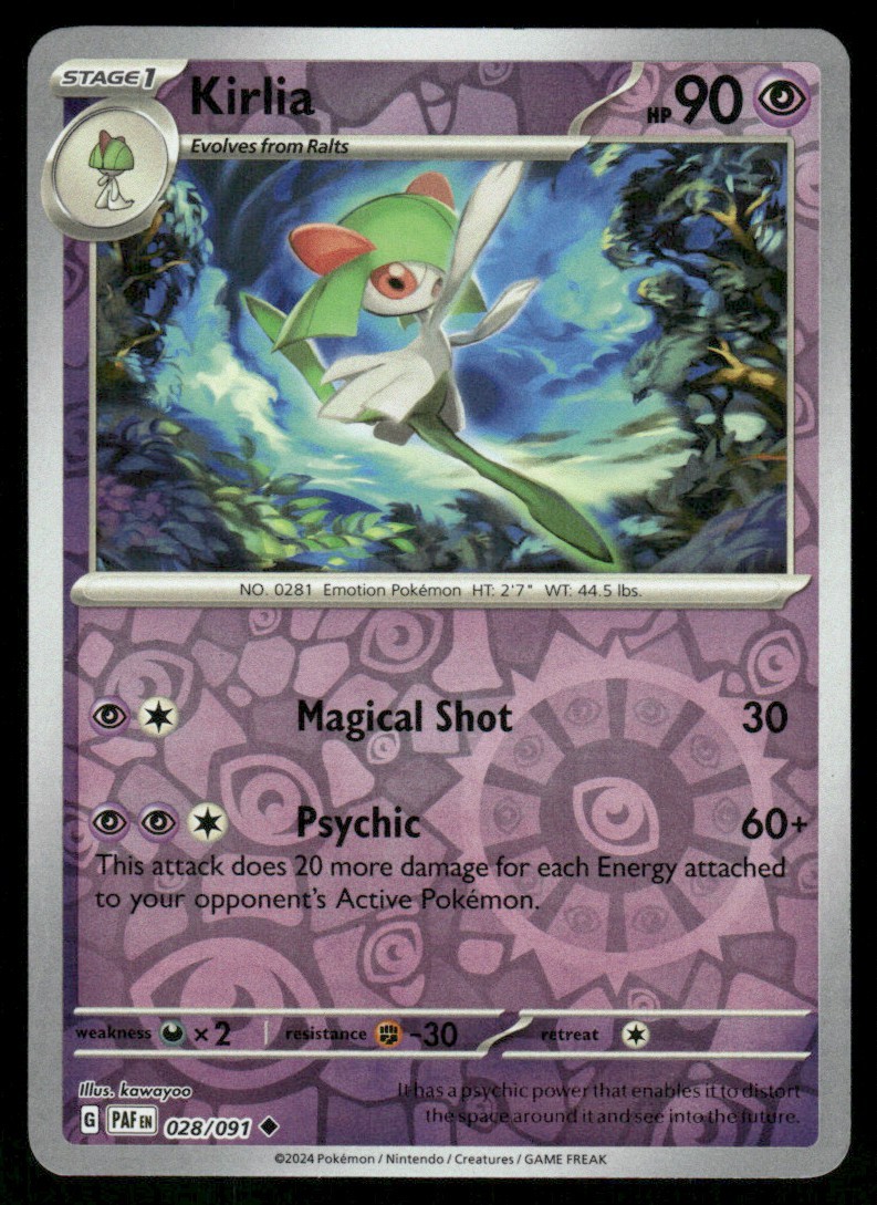 2024 Scarlet & Violet Series - Paldean Fates Kirlia Common #28