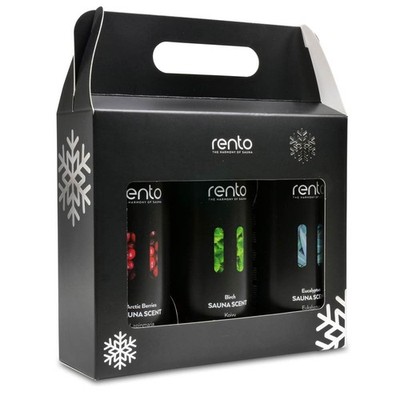 Rento Geschenk Set 3x Saunaduft á 400ml Sauna Duft Geruch Saunageruch Present