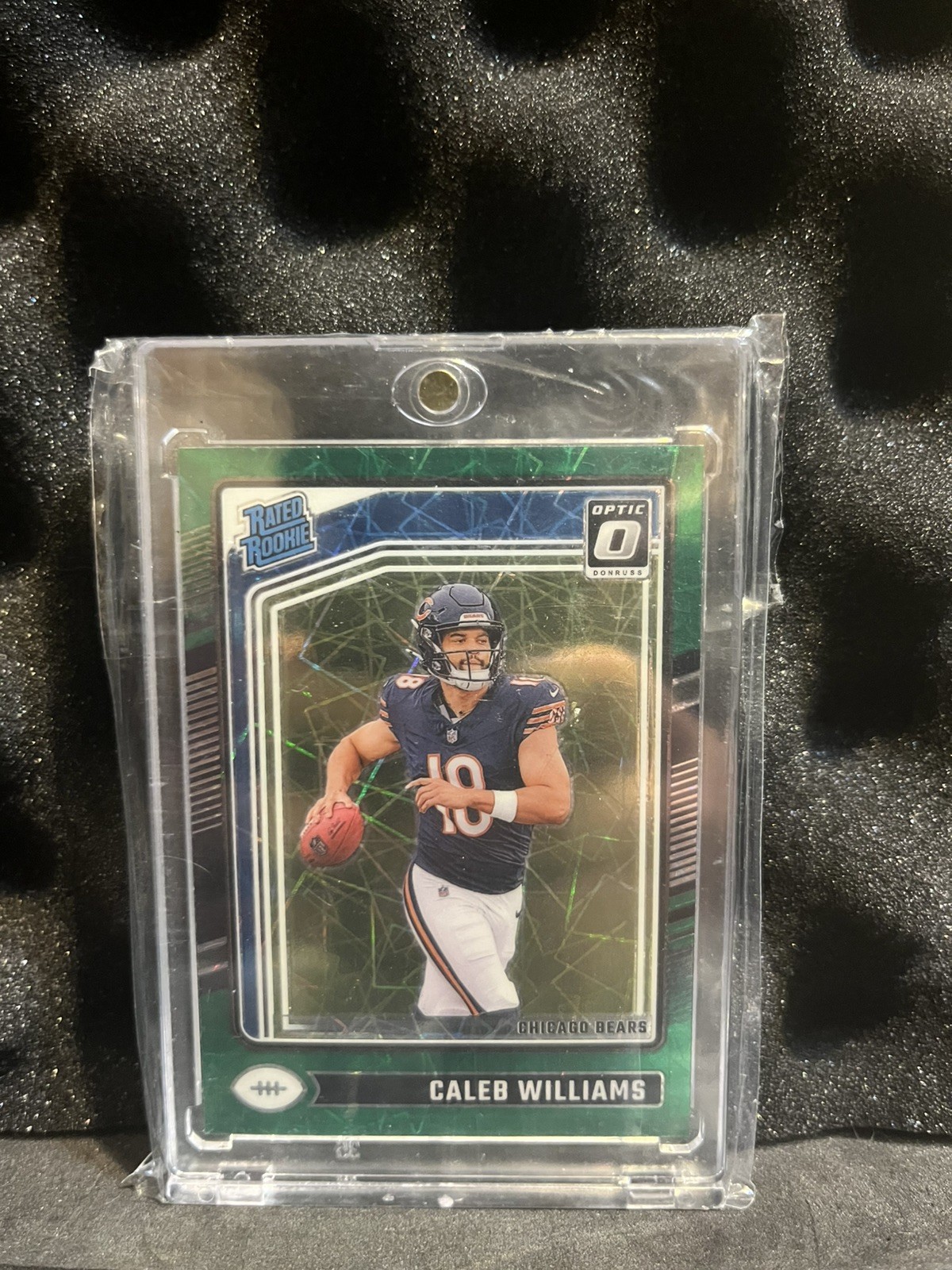 Caleb Williams Green Velocity 2024 Panini Donruss Optic