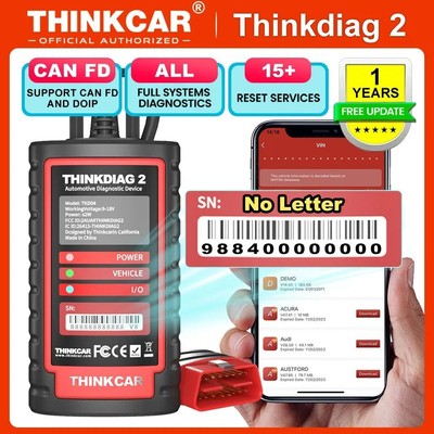 2025 Thinkdiag 2 Auto Diagnosegerät All System All Software OBD2 Scanner CAN-FD
