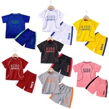 Kinder Jungen Sport Kleidung Set Sports Trikot T-Shirt mit Shorts Trainingsanzug