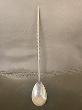 Stainless Steel Bar Spoon 9 in Twisted Handle Cocktail Stirrer Weighted End Bar