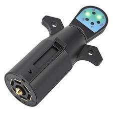 7 Way Trailer Plug Tester, 7 Pin Trailer Light Tester with LED Lights 7 Way