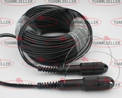 Outdoor DVI LC Fiber Optic Patch Cord Waterproof 4 cores 200M Armored TPU Cable 