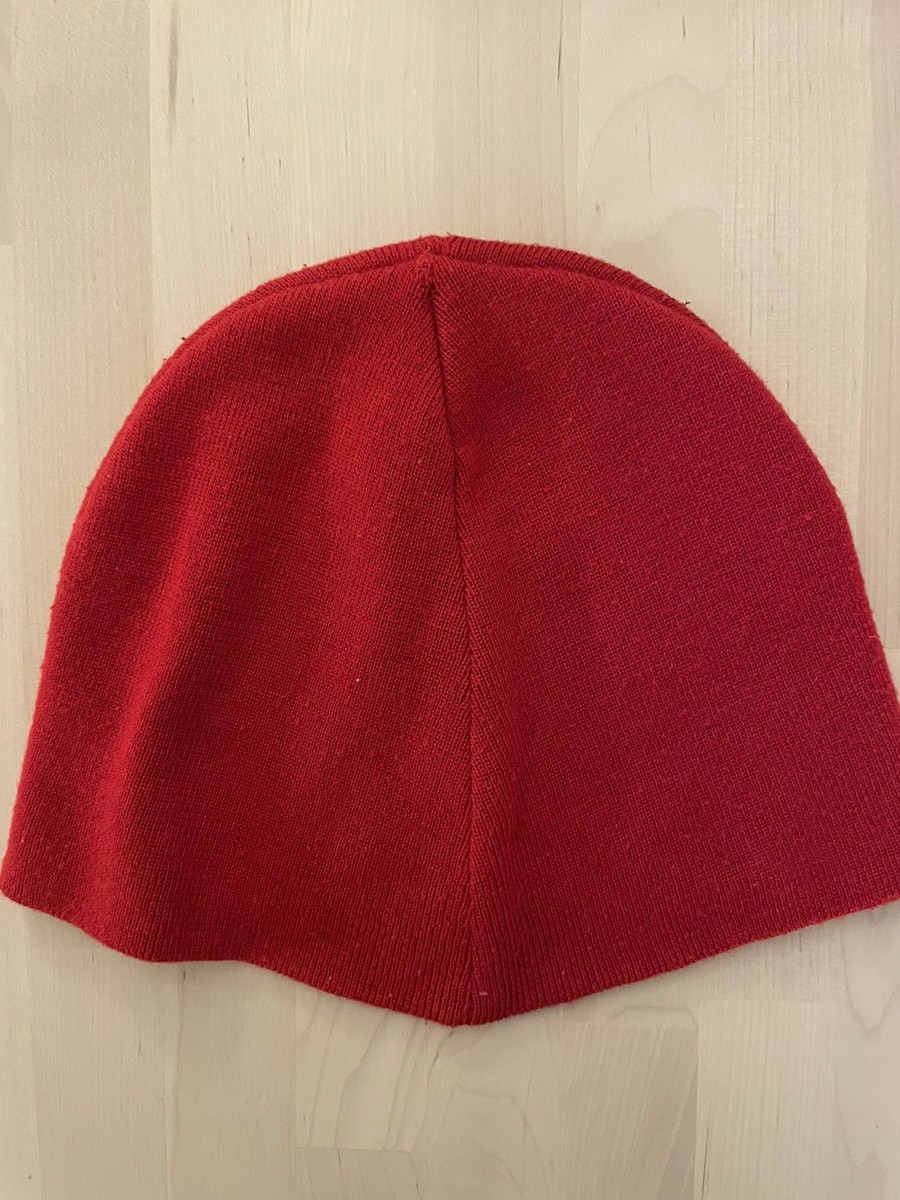Vintage Oakley Software Hat Beanie Red Knit Embroidered Center