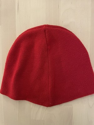 Vintage Oakley Software Hat Beanie Red Knit Embroidered Center