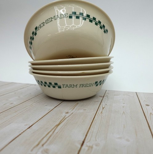Corelle Vitrelle Farm Fresh Cereal Bowls Vintage Set of 5- Made in USA