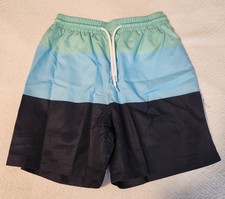 Boys Swim Trunks Size 7 Blue And Green 10219 / 15