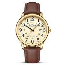 Herren Armbanduhr Analog Quarz Lederband Wasserdicht Datum Mode Business …