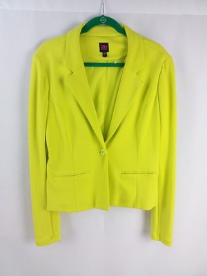 2B BeBe Lime Green Blazer Jacket Size L