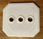 Vintage OLD IRONSIDES Glass Storage Battery Milk Glass Cover VGC