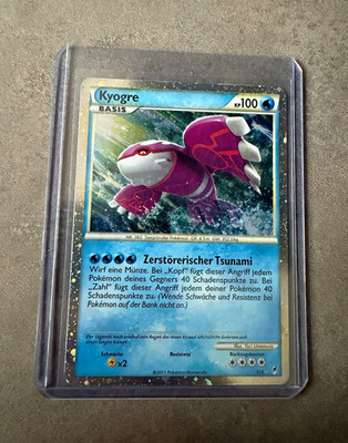 Nintendo Pokémon TCG Kyogre Rare Holo Ruf der Legenden SL6 DE 100 KP 2011