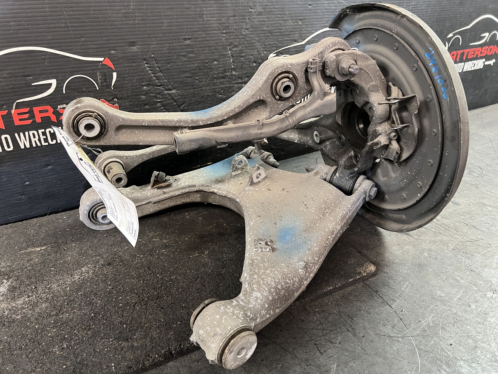 03-12 BENTLEY CONTINENTAL GT REAR DRIVER LEFT LH STUB KNUCKLE KNEE CONTROL ARMS