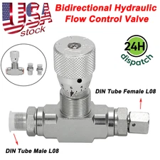 Hydraulic Flow Control Valve - STB-G3/8 - Mini Excavator - AGT - USA-3/8" L08