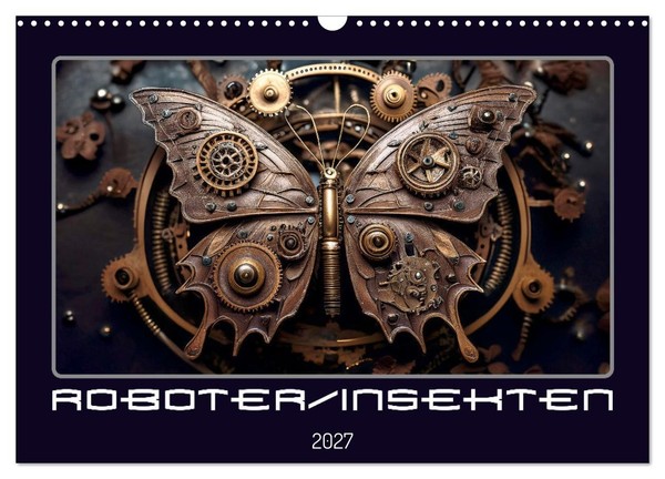 "Calendar 2027 · US Version · Robot Insects (Wall Calendar 2027 17\" × 12\" Landsca"-image