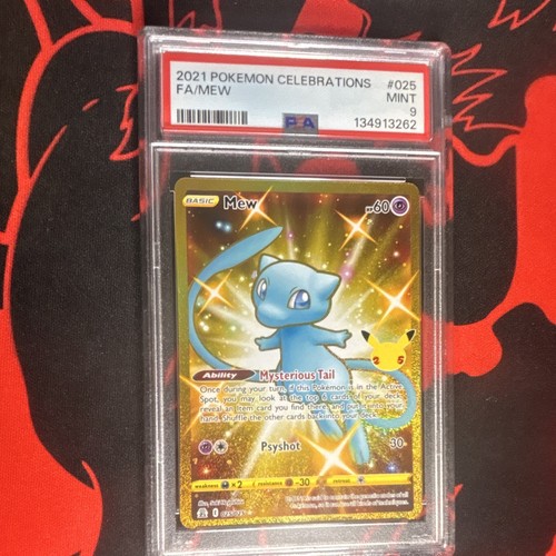 2021 Pokémon Celebrations Mew Secret Rare Card 025/025 PSA 9