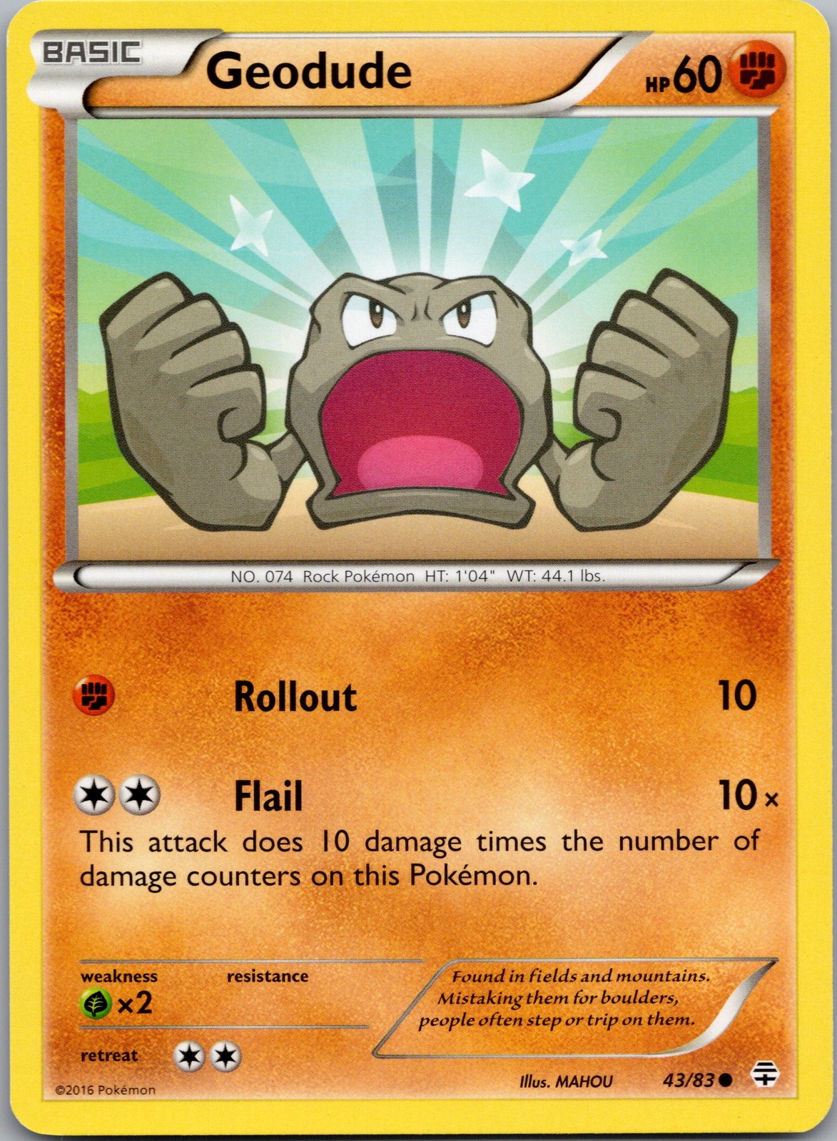 Geodude Common XY - Flashfire 45/106 NM