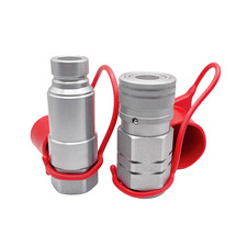 1/2 Flat Face Hydraulic Under Pressure Quick Couplers Set - 5/8 SAE Thread